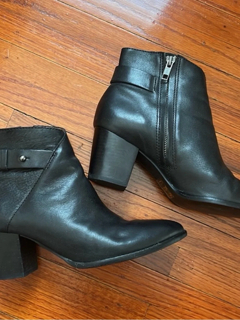 Madewell Black Leather Ankle Booties